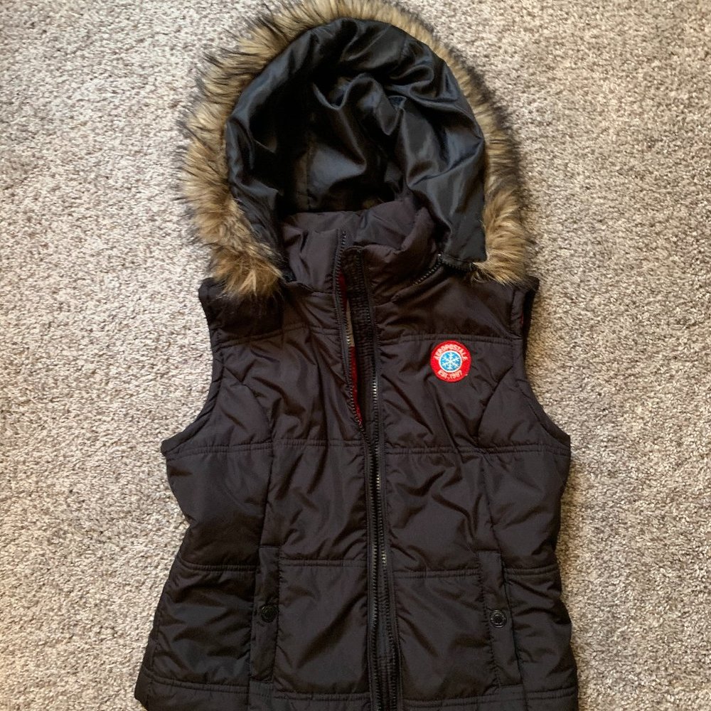 Aeropostale vest with detachable hood Adult Medium